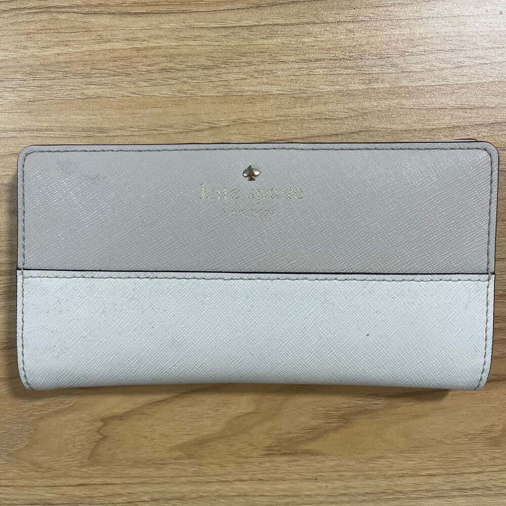 Kate Spade Staci Colorblock Large Slim Bifold Wallet Nimbus Grey Multi